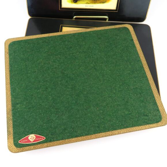 Vtg Lady Clare Scottish Clan Mini Placemats Set of 4 Felt Back Made in England - Picture 8 of 15